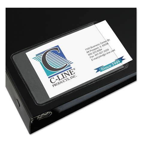 adhesive backed business card holder.